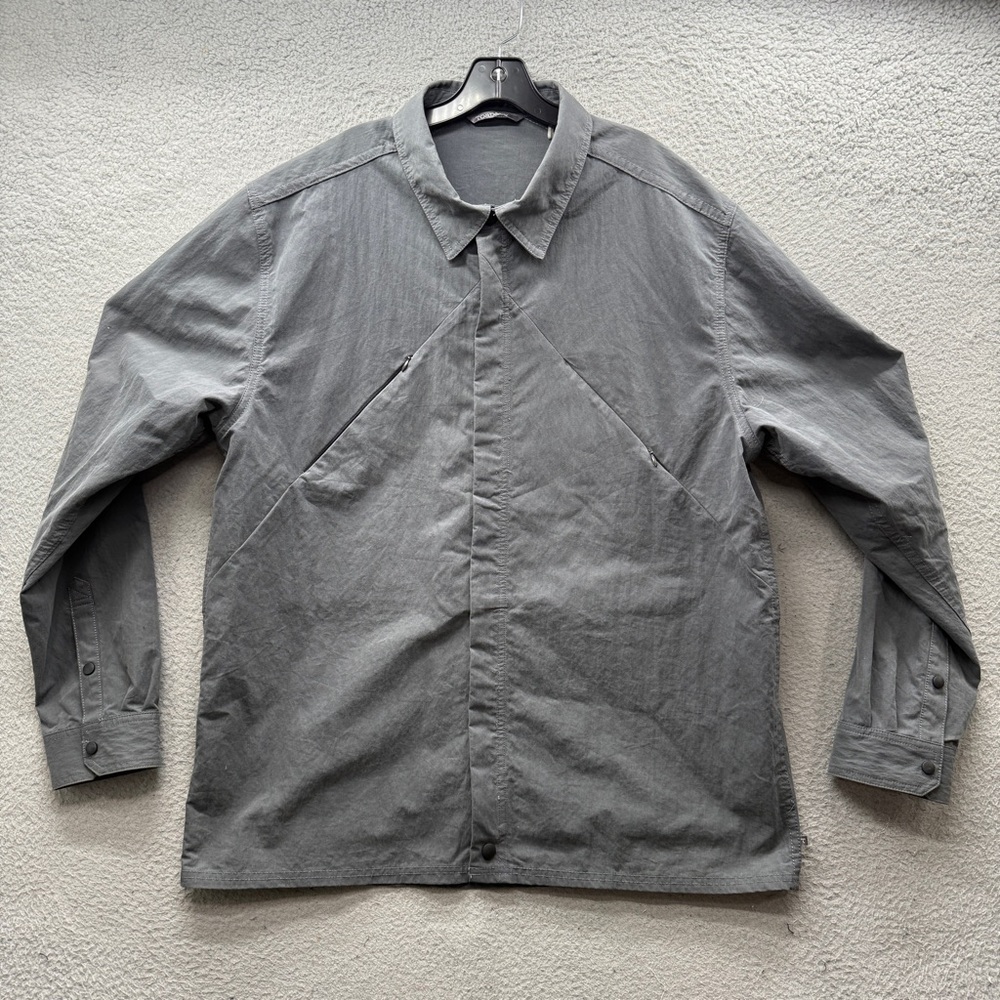 Toad & Co. Enroute Shirt Jacket Water Wind Resistant Travel Gray Men’s Size XL